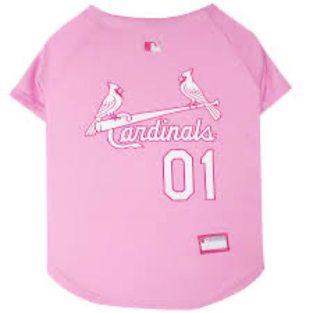 Pets🐶First MLB St. Louis Cardinals Baseball Pink Jersey for Dogs!-Licensed MLB